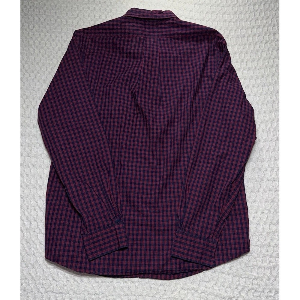 Brooks Brothers Mens Medium Gingham Button Down Dress Shirt Red Blue‎ Cotton M - Picture 4 of 6